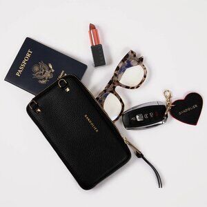 Bandolier Expanded Zip Pouch in Black/Gold